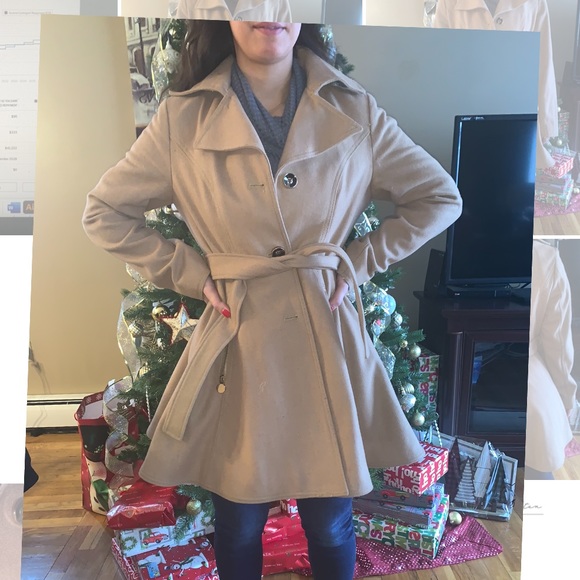 INC Wool-Blend Skirted Peacoat - Picture 3 of 5